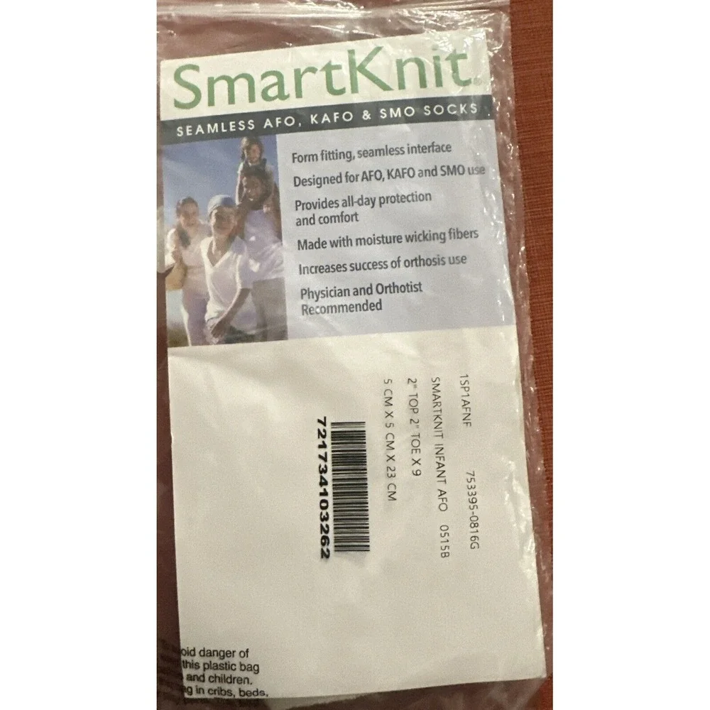 Smartknit Socks Infant Regular White‎   AFO  2